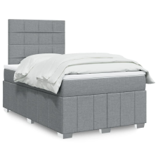 vidaXL világosszürke szövet rugós ágy matraccal 120 x 200 cm ágy és ágykellék