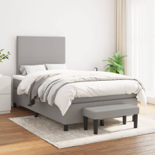 vidaXL világosszürke szövet rugós ágy matraccal 120 x 200 cm ágy és ágykellék