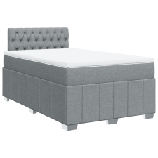 vidaXL világosszürke szövet rugós ágy matraccal 120 x 200 cm (3287042) ágy és ágykellék