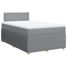 vidaXL világosszürke szövet rugós ágy matraccal 120 x 200 cm (3287416) ágy és ágykellék
