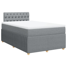 vidaXL világosszürke szövet rugós ágy matraccal 120 x 200 cm (3287430) ágy és ágykellék