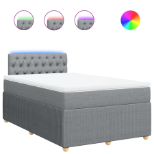 vidaXL világosszürke szövet rugós ágy matraccal 120 x 200 cm (3289730) ágy és ágykellék