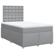 vidaXL világosszürke szövet rugós ágy matraccal 120 x 200 cm (3291261) ágy és ágykellék