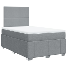 vidaXL világosszürke szövet rugós ágy matraccal 120 x 200 cm (3291628) ágy és ágykellék