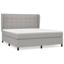 vidaXL világosszürke szövet rugós ágy matraccal 160 x 200 cm (3127973) ágy és ágykellék