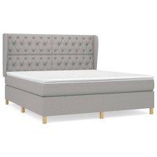 vidaXL világosszürke szövet rugós ágy matraccal 160 x 200 cm (3128773) ágy és ágykellék