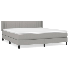 vidaXL világosszürke szövet rugós ágy matraccal 160 x 200 cm (3129881) ágy és ágykellék