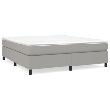 vidaXL világosszürke szövet rugós ágy matraccal 160 x 200 cm (3144431) ágy és ágykellék