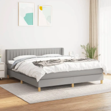 vidaXL világosszürke szövet rugós ágy matraccal 180 x 200 cm ágy és ágykellék