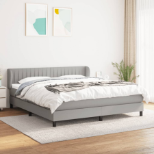 vidaXL világosszürke szövet rugós ágy matraccal 180 x 200 cm ágy és ágykellék