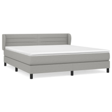vidaXL világosszürke szövet rugós ágy matraccal 180 x 200 cm (3126341) ágy és ágykellék