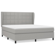 vidaXL világosszürke szövet rugós ágy matraccal 180 x 200 cm (3127981) ágy és ágykellék