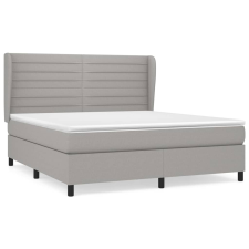 vidaXL világosszürke szövet rugós ágy matraccal 180 x 200 cm (3128061) ágy és ágykellék