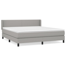 vidaXL világosszürke szövet rugós ágy matraccal 180 x 200 cm (3129569) ágy és ágykellék