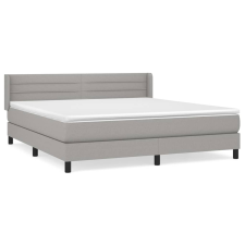 vidaXL világosszürke szövet rugós ágy matraccal 180 x 200 cm (3129809) ágy és ágykellék