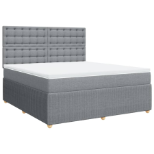 vidaXL világosszürke szövet rugós ágy matraccal 180 x 200 cm (3292149) ágy és ágykellék