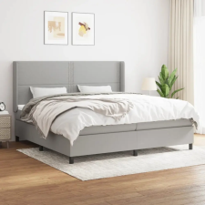vidaXL világosszürke szövet rugós ágy matraccal 200 x 200 cm ágy és ágykellék
