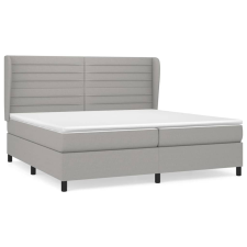 vidaXL világosszürke szövet rugós ágy matraccal 200 x 200 cm (3128069) ágy és ágykellék