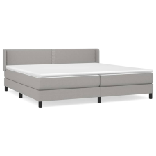 vidaXL világosszürke szövet rugós ágy matraccal 200 x 200 cm (3129657) ágy és ágykellék