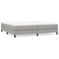vidaXL világosszürke szövet rugós ágy matraccal 200 x 200 cm (3144101) ágy és ágykellék