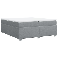 vidaXL világosszürke szövet rugós ágy matraccal 200 x 200 cm (3285158) ágy és ágykellék