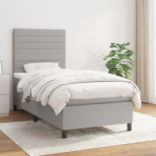 vidaXL világosszürke szövet rugós ágy matraccal 80 x 200 cm ágy és ágykellék