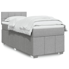 vidaXL világosszürke szövet rugós ágy matraccal 80 x 200 cm ágy és ágykellék
