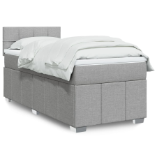 vidaXL világosszürke szövet rugós ágy matraccal 80 x 200 cm ágy és ágykellék
