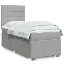 vidaXL világosszürke szövet rugós ágy matraccal 80 x 200 cm ágy és ágykellék