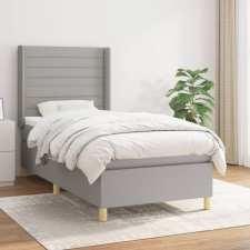 vidaXL világosszürke szövet rugós ágy matraccal 80 x 200 cm ágy és ágykellék