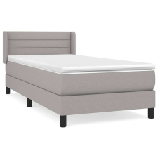 vidaXL Világosszürke szövet rugós ágy matraccal 80 x 200 cm ágy és ágykellék