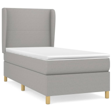 vidaXL világosszürke szövet rugós ágy matraccal 80 x 200 cm (3128317) ágy és ágykellék