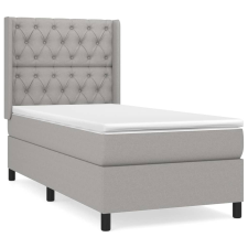 vidaXL világosszürke szövet rugós ágy matraccal 80 x 200 cm (3131625) ágy és ágykellék
