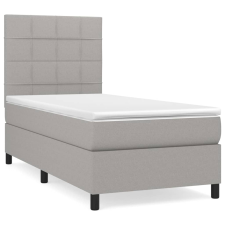 vidaXL világosszürke szövet rugós ágy matraccal 80 x 200 cm (3141729) ágy és ágykellék