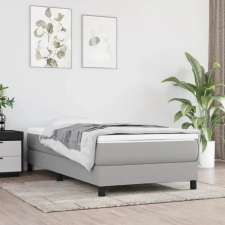 vidaXL világosszürke szövet rugós ágy matraccal 90 x 200 cm ágy és ágykellék