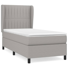 vidaXL világosszürke szövet rugós ágy matraccal 90 x 200 cm (3128093) ágy és ágykellék