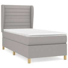 vidaXL világosszürke szövet rugós ágy matraccal 90 x 200 cm (3128573) ágy és ágykellék