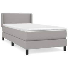 vidaXL világosszürke szövet rugós ágy matraccal 90 x 200 cm (3129521) ágy és ágykellék