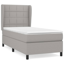 vidaXL világosszürke szövet rugós ágy matraccal 90x190 cm (3127925) ágy és ágykellék