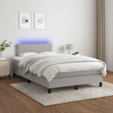 vidaXL világosszürke szövet rugós és LED-es ágy matraccal 120 x 200 cm ágy és ágykellék