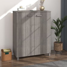 vidaXL világosszürke tömör fenyőfa cipőszekrény 85 x 40 x 108 cm bútor