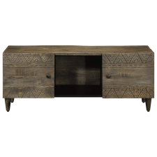 vidaXL világosszürke tömör mangófa dohányzóasztal 100x54x40 cm (4017804) bútor