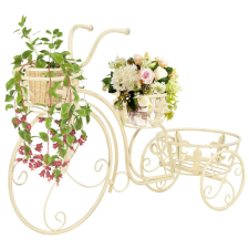 vidaXL vintage stílusú bicikli-formájú fém virágtartó állvány kerti dekoráció