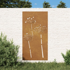 vidaXL virágmintás corten acél kerti faldísz 105 x 55 cm kerti dekoráció