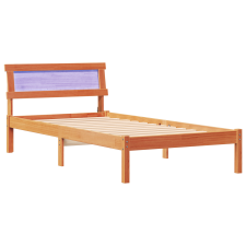 vidaXL Wax Barna Ágykeret Viaszbarna 90 x 200 cm Tömör fenyőfa (872838) ágy és ágykellék