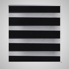 vidaXL Zebra roló 90 x 150 cm Fekete lakástextília