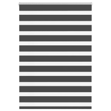 vidaXL zebrafüggönnyel fekete szövetszélesség 100,9 cm poliészter lakástextília