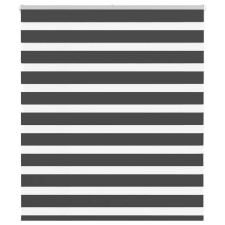 vidaXL zebrafüggönnyel fekete szövetszélesség 130,9 cm poliészter lakástextília