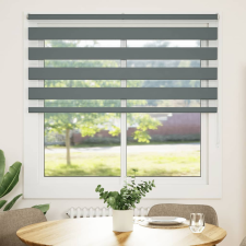 vidaXL zebrafüggönnyel sötét szürke szövetszélesség 140,9cm poliészter (4014140) lakástextília