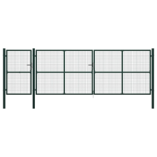 vidaXL zöld acél kertkapu 500 x 150 cm kerti dekoráció